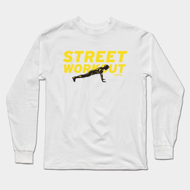 STREET WORKOUT Plank Siluet Long Sleeve T-Shirt by EL NIVEL FIT